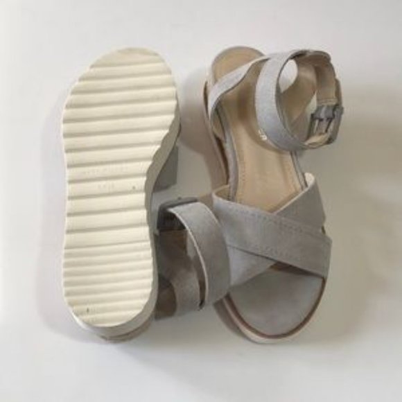 Marc Fisher Jovana Suede Leather Cross Strap Wedge - Picture 8 of 8